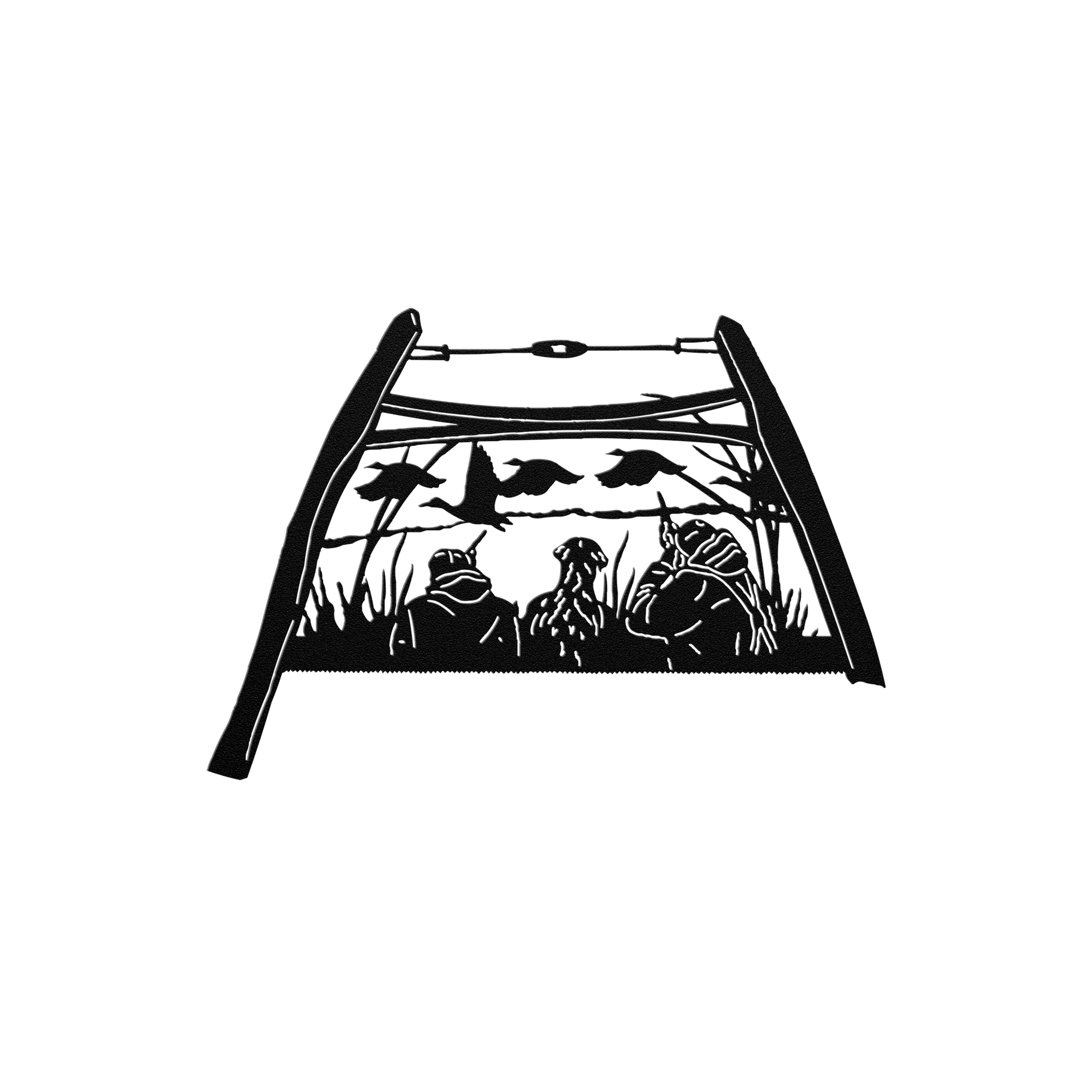 Duck_Hunting_Bow_Saw_Wall_Art_Black_Transparent_Mockup.png