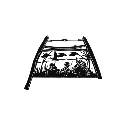 Duck_Hunting_Bow_Saw_Wall_Art_Black_Transparent_Mockup.png