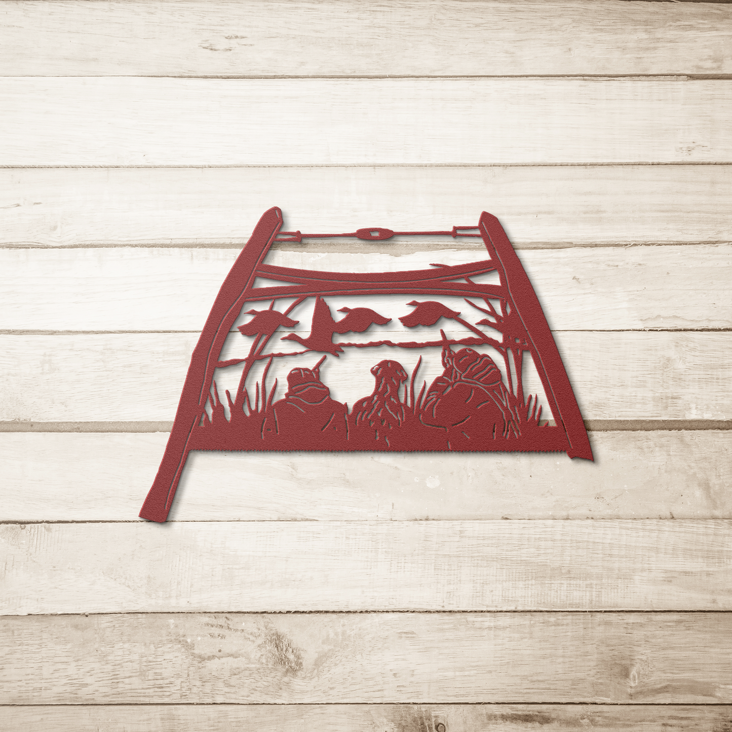 Duck_Hunting_Bow_Saw_Wall_Art_Red_Simple_Wood_BKGD_Mockup.png